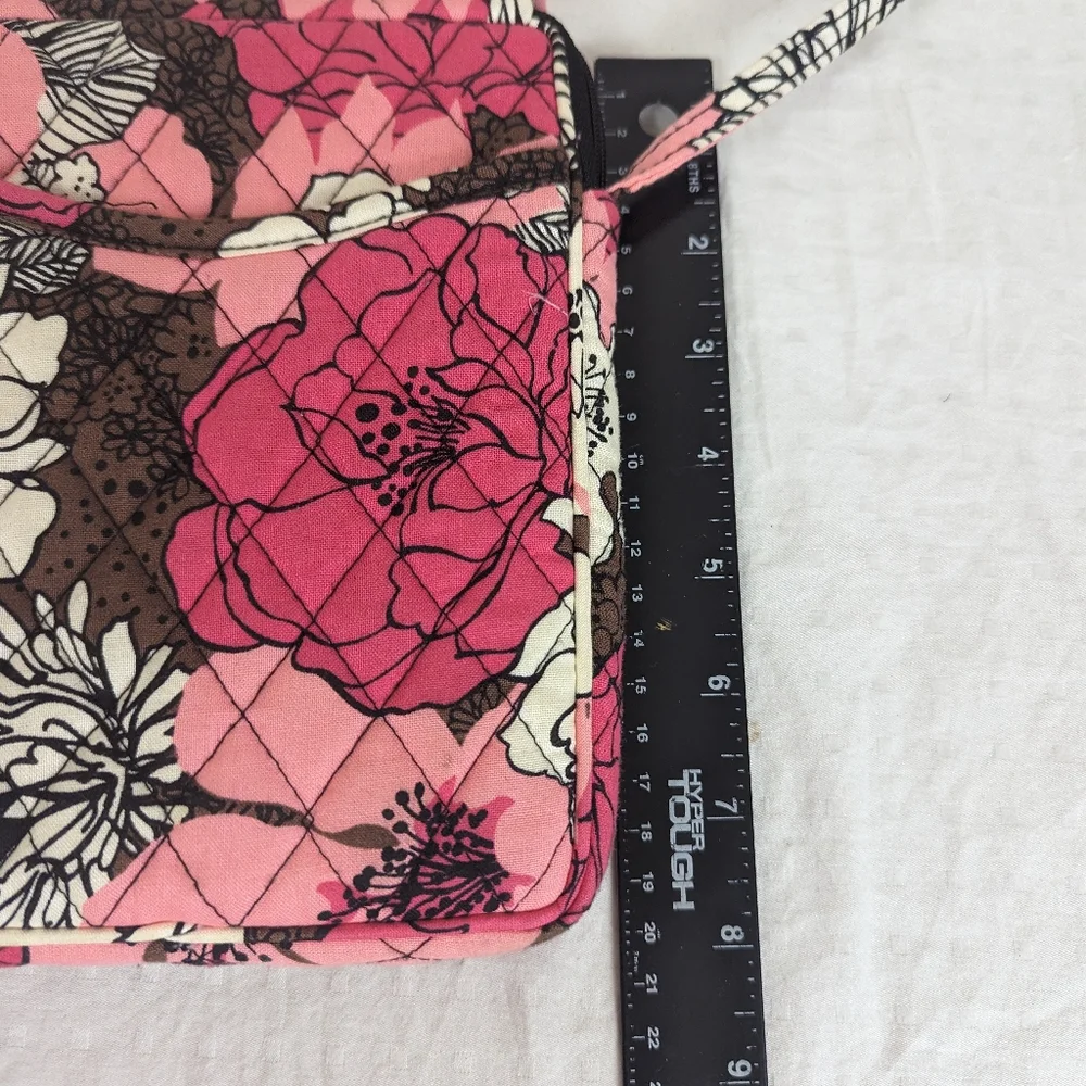 Vera Bradley Pink, Black & White Floral Crossbody Bag - Super Cute!